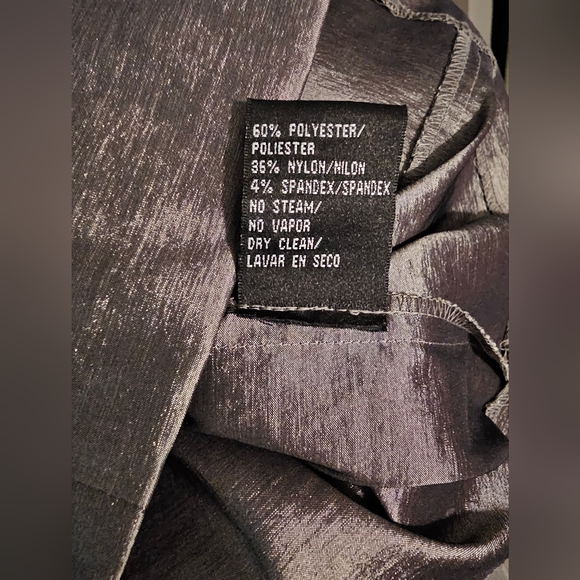 Pewter Sleeveless Formal Evening Dress size 12 EUC - Picture 9 of 9